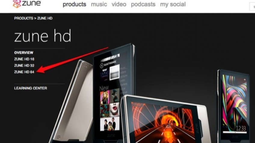 Microsoft готовит Zune с 64 Гб памяти