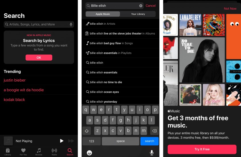 Вот так выглядит реклама в Apple Music